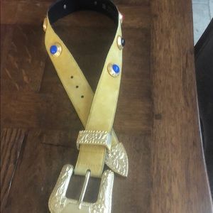 Escada Yellow Suede Belt